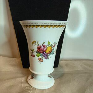 Spode England Floral Bone China Vase
